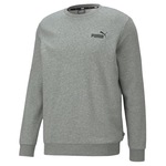 Blusão de Moletom Puma Essential Small Logo Crew - Masculino CINZA