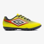 Chuteira Society Umbro Cannon - Infantil Verde/Laranja