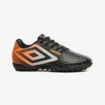 Chuteira Society Umbro Warskin - Infantil PRETO/LARANJA