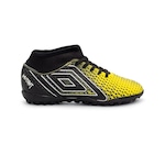 Chuteira Society Umbro Mutant Jr - Infantil Preto/Amarelo Cla