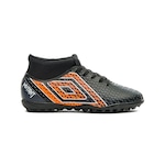 Chuteira Society Umbro Mutant Jr - Infantil PRETO/LARANJA