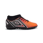 Chuteira Society Umbro Mutant Jr - Infantil Preto/Coral