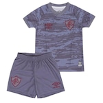 Conjunto do Fluminense Iii 2021/22 Umbro - Infantil CINZA