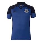 Camisa Polo do Santos 2023 Umbro Viagem - Masculina AZUL