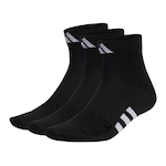 Kit de Meias Cano Médio adidas Acolchoada Performance com 3 Pares - Adulto PRETO/BRANCO