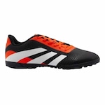 Chuteira Society adidas Predator Essentials 24.5 Artilheira Júnior PRETO/VERMELHO