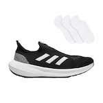 Kit Tênis adidas Lite Flow - Adulto + 3 Pares de Meias PRETO/BRANCO