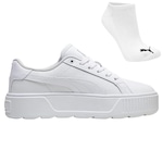 Kit Tênis Puma Karmen L Bdp e Meia - Feminino BRANCO