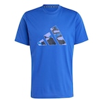 Camiseta adidas Essentials Camo Graphic Logo - Masculina AZUL