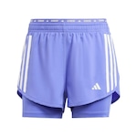 Shorts adidas 2 Em 1 Own The Run Três Listras - Feminino AZUL