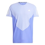 Camiseta adidas Own The Run Colorblock Aeroready - Masculina AZUL