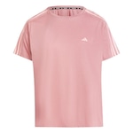 Camiseta adidas Own The Run Três Listras Plus Size - Feminina ROSA