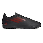 Chuteira Society adidas Deportivo III - Adulto PRETO/VERMELHO