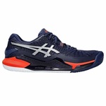 Tênis ASICS Gel-Resolution 9 Clay - Masculino AZUL ESC/LARANJA