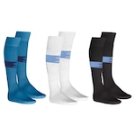 Kit de Meiões do Grêmio Umbro com 3 Pares - Adulto PRETO/AZUL