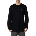 Camiseta Manga Longa Quiksilver Embroidery - Masculina PRETO