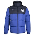 Jaqueta New Era Puffer New York Yankees Logo History - Masculina PRETO/AZUL ESC