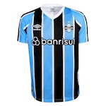 Camisa do Grêmio Of 1 2024 Umbro C/ Número - Masculina PRETO/AZUL