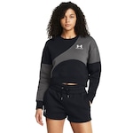 Blusão de Moletom Under Armour Essential Fleece Crop - Feminino PRETO