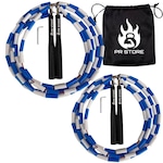 Kit 2 Cordas de Pular Segmentada Ajustável  Speed Rope Cross Training AZUL