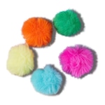 Kit Jibbitz Crocs 80S Neon Puff Ball Pack com 5 Peças BRANCO