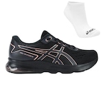 Kit Tênis Asics Gel-Shinobi 2  e Meia - Feminino PRETO/ROSA