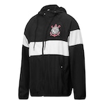 Jaqueta Corta Vento Spr Corinthians Escudo - Masculina PRETO