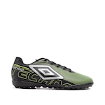 Chuteira Umbro Society Techno - Infantil PRETO/VERDE ESCURO