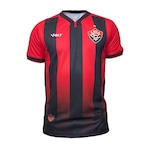 Camisa 1 Vitória Volt 2024 Torcedor - Masculina Vermelho/Preto