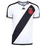 Camisa Vasco da Gama Ii 2024/25 Kappa - Infantil BRANCO/PRETO