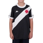 Camisa do Vasco da Gama I 24 Kappa Júnior Torcedor PRETO