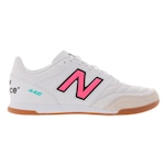 Chuteira Futsal New Balance 442 V2 Team Adulto BRANCO/ROSA