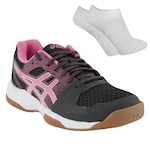 Kit Tênis Asics Gel-Rebound + Par de Meias - Feminino CINZA CLA/ROSA