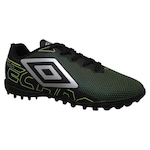 Chuteira Society Umbro Techno Jr - Infantil PRETO/VERDE