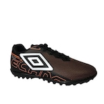 Chuteira Society Umbro Techno Jr - Infantil PRETO/LARANJA