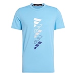 Camiseta adidas Estampada Logo Aeroready Designed For Training - Masculina AZUL