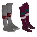 Kit 2 Pares de Meiões do Fluminense Umbro - Adulto VINHO