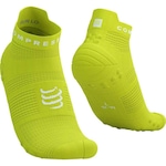 Meia Cano Curto Compressport Racing Socks V4 Run Lowcut - Unissex AMARELO