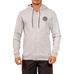 Blusão de Moletom com Capuz Rip Curl Round Logo Zip Thru - Masculino CINZA/PRETO