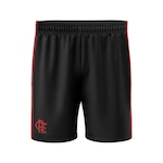 Bermuda do Flamengo Braziline Wander - Infantil PRETO/VERMELHO