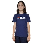 Camiseta Fila Letter Premium - Infantil MARINHO/VERDE/BRANCO