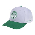 Boné Aba Curva Supercap Palmeiras Brasão Bordado - Snapback - Adulto CINZA