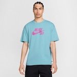 Camiseta Nike SB Tee Logo - Masculina AZUL CLA/ROSA