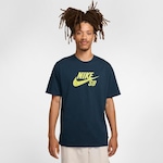 Camiseta Nike SB Tee Logo - Masculina AZUL ESC/VERDE CLA