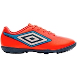 Chuteira Society Umbro Cannon - Adulto LARANJA/VERMELHO