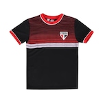 Camisa Braziline São Paulo Path Infantil VERMELHO/BRANCO