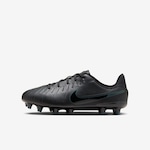 Chuteira de Campo Nike Tiempo Legend 10 Academy Júnior Preto/Preto