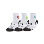 Kit Meias de Treino Under Armour Perfomance Tech com 3 Pares - Adulto BRANCO