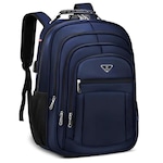 Mochila Executiva Notebook Impermeável Reforçada Senha Antifurto com Porta Usb AZUL ESCURO