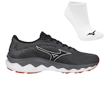 Kit Tenis Mizuno Way 4 - Masculino e Meia CINZA/PRETO